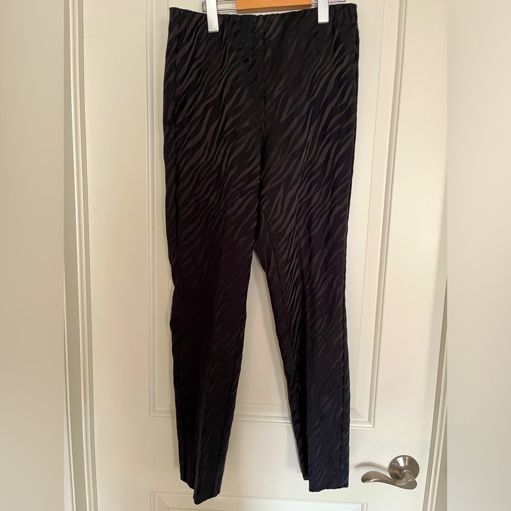 RAG & BONE Black Simone Zebra Print Pant, Size 4